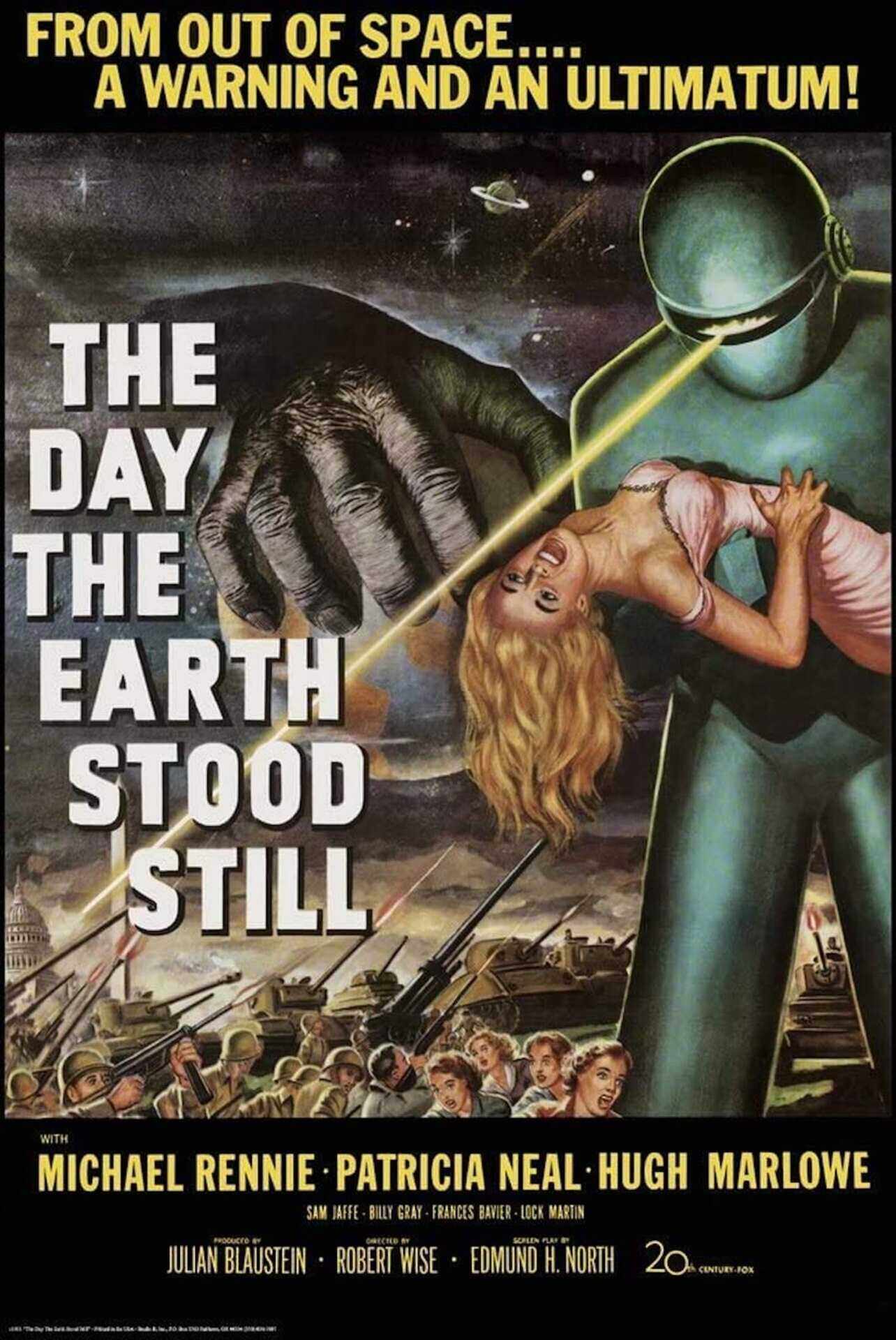 Theatrical poster for The Day The Earth Stood Still (1951).