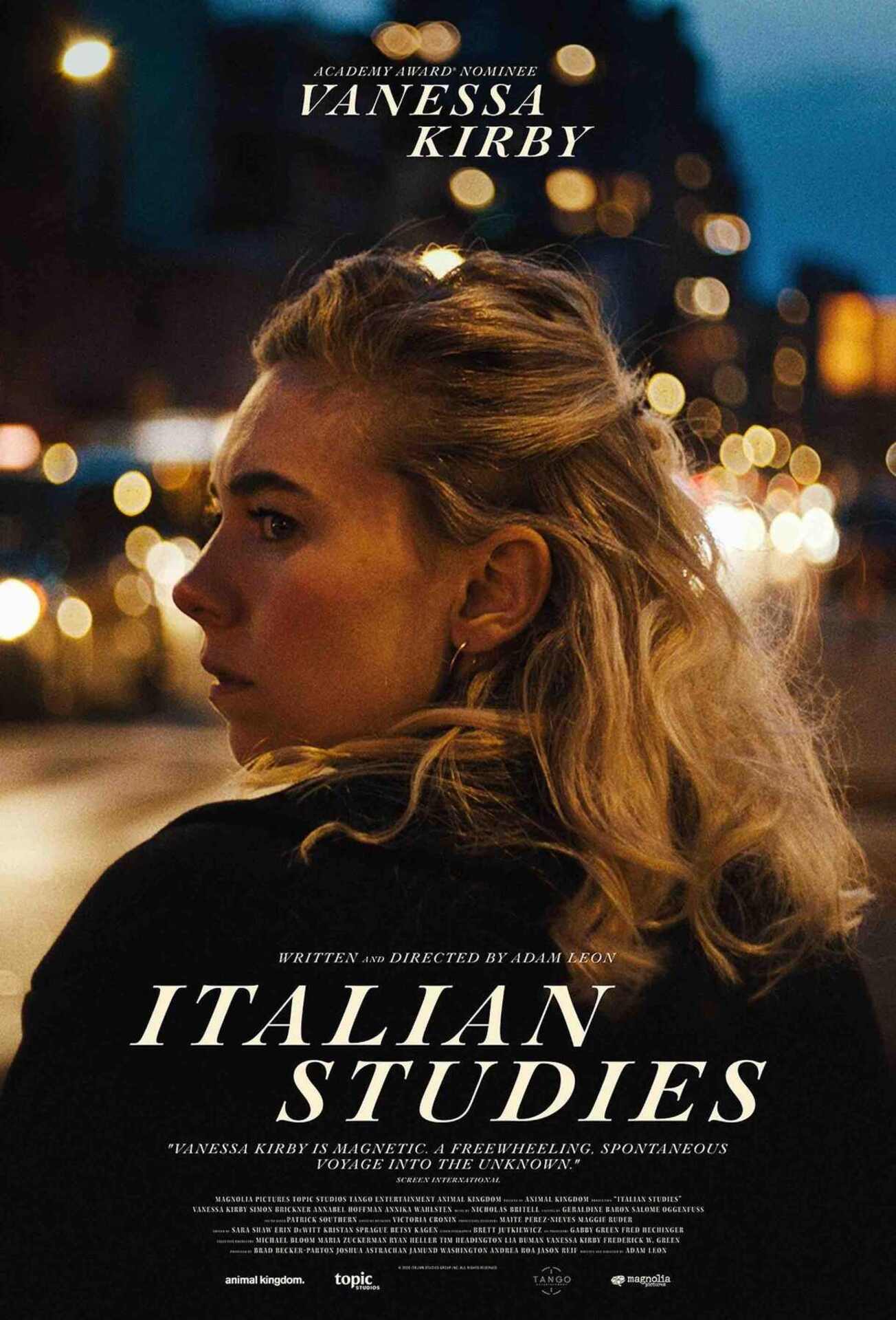 Theatrical one-sheet for ITALIAN STUDIES, a Magnolia Pictures release. Photo courtesy of Magnolia Pictures.