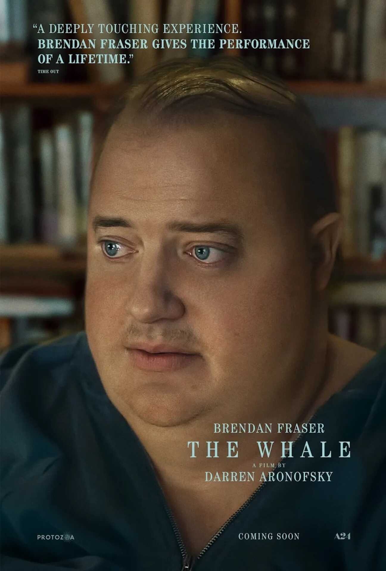 Theatrical poster for The Whale, directed by Darren Aronofsky. Image courtesy of A24.