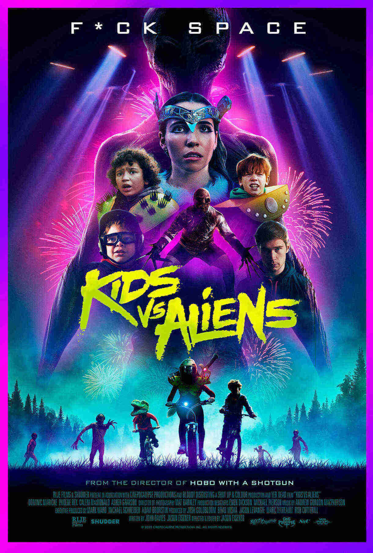 Theatrical poster for Kids vs. Aliens. Image courtesy of RLJE Films and Shudder.