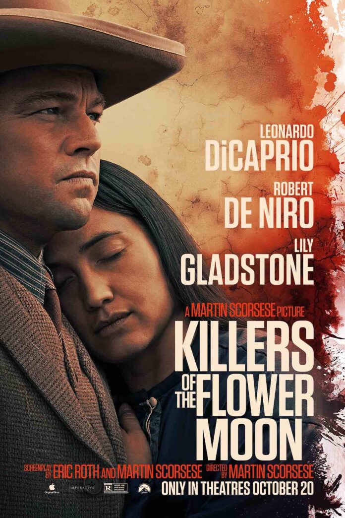 THEATRICAL POSTER FOR KILLERS OF THE FLOWER MOON.