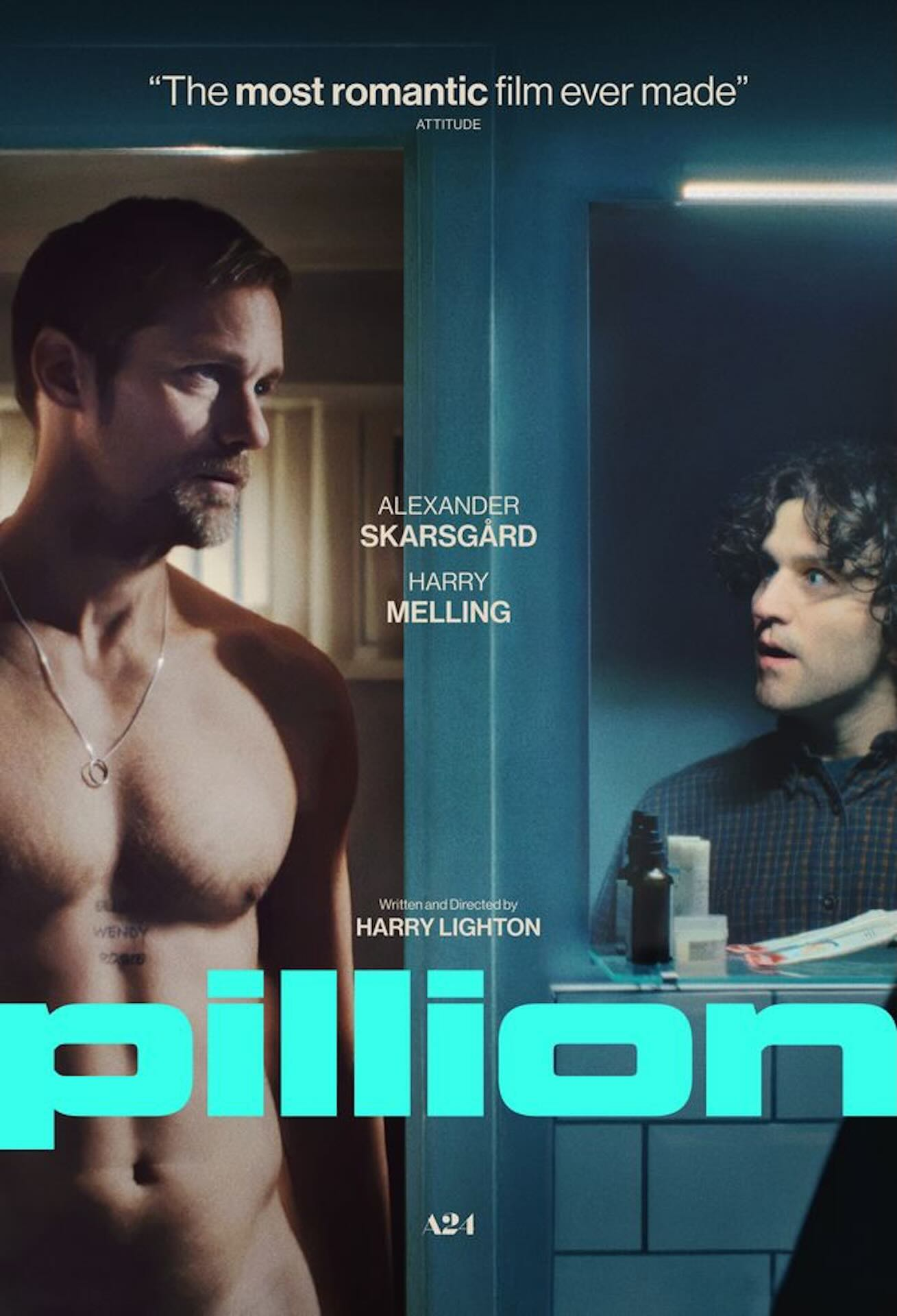 Pillion-Poster Theatrical poster for Pillion. Image courtesy of A24.