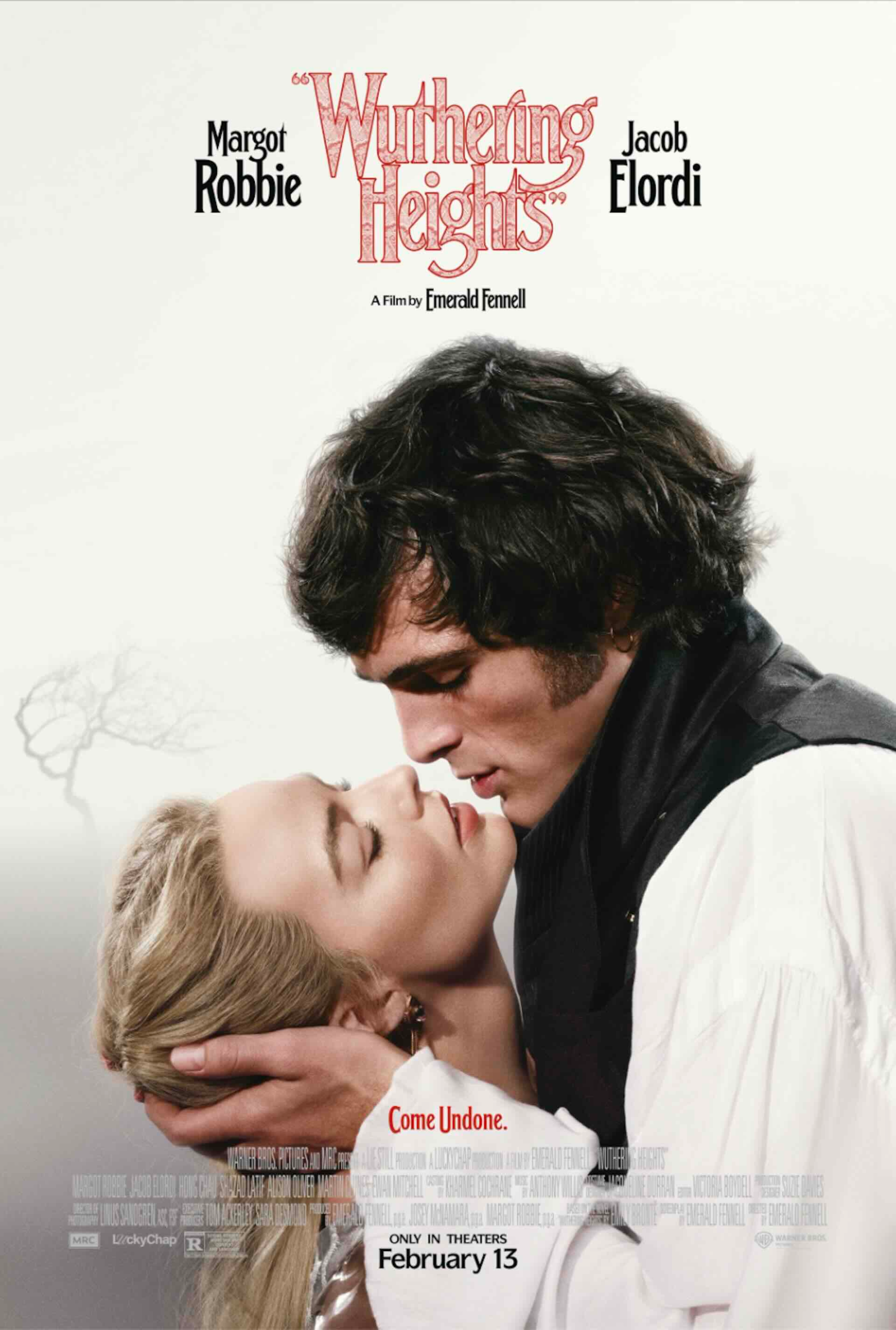 Theatrical poster for Wuthering Heights, directed by Emerald Fennell. Image courtesy of Warner Brothers Pictuires.