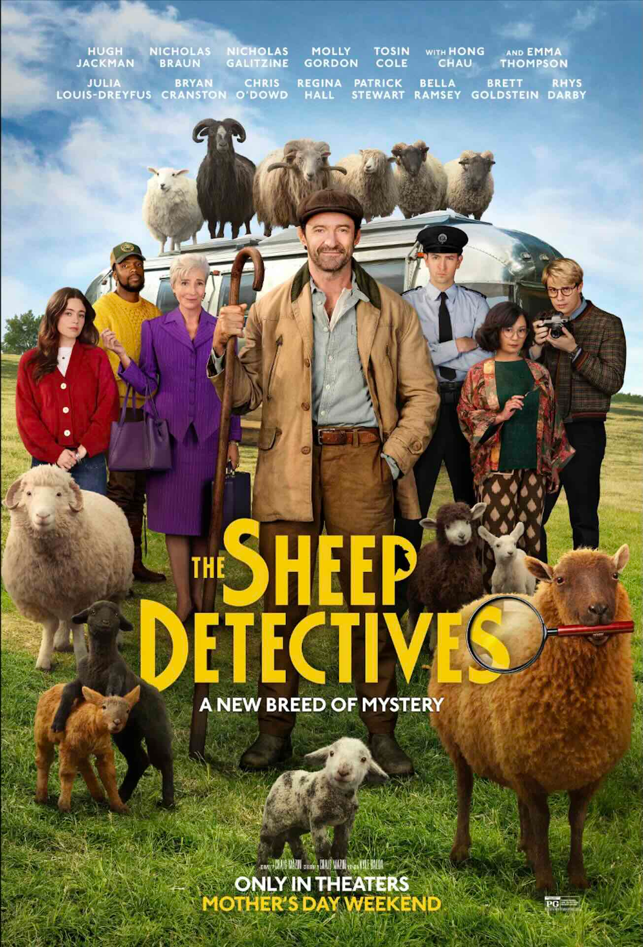 THEATRICAL POSTER FOR "SHEEP DETECTIVES." IMAGE COURTESY OF AMAZON MGM STUDIOS.
