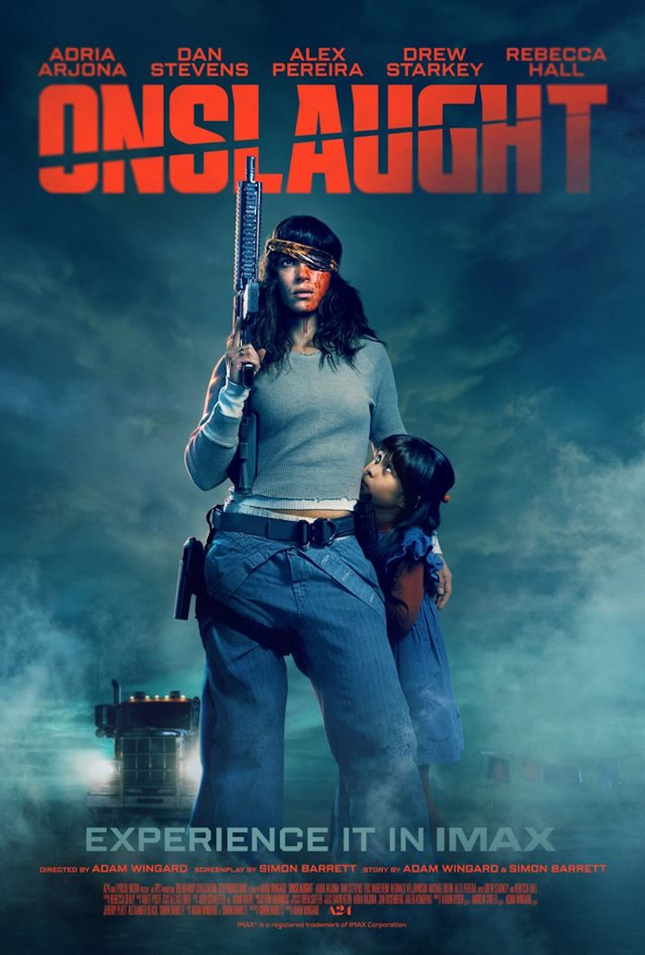 Theatrical poster for Onslaught. Image courtesy of A24.